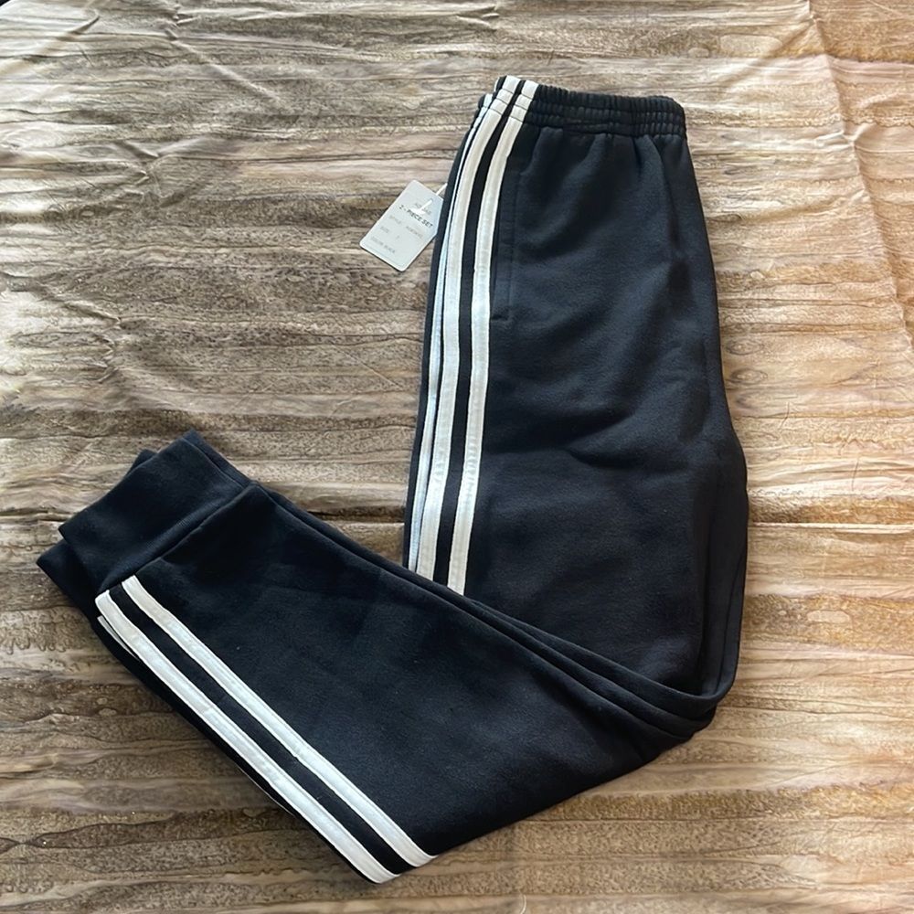 Adidas Little Boys Zip Front Essential Fleece Hoodie and Jogger - Picture 3 of 16